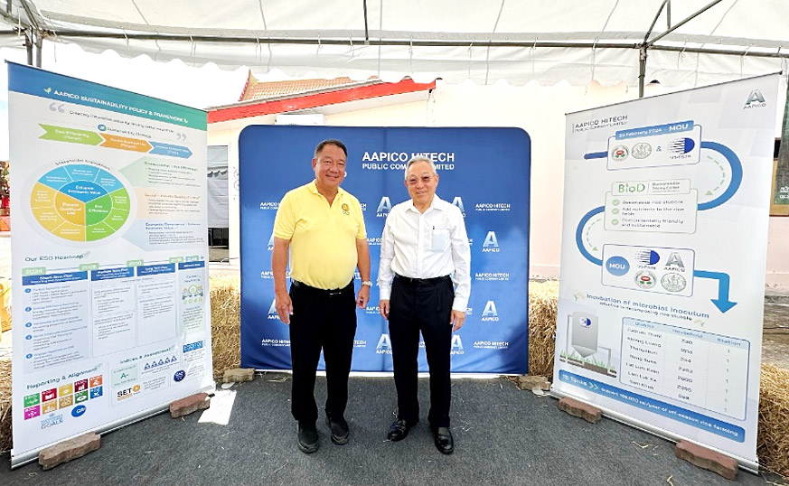 AAPICO Hitech Public Company Limited, TISTR and Agriculture in PathumThani Province jointly launched the “BioD I Group Microorganism” Reduce burning problems in agricultural areas to reduce PM 2.5 pollution